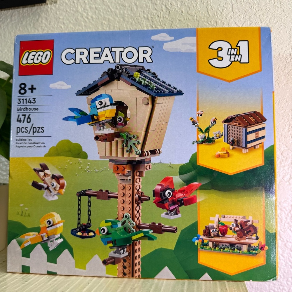 New LEGO Creator 3-in-1 Birdhouse Set 31143 Park Bench Squirrel Beehive Bees